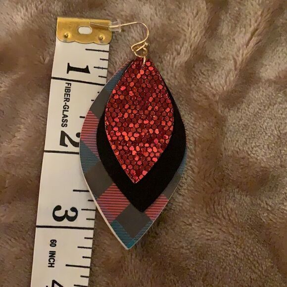 Reversible Plaid Necklace and Earring set - Picture 13 of 13